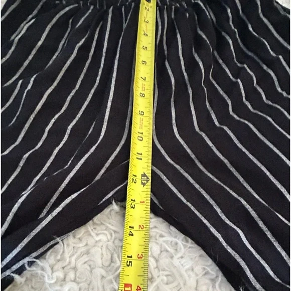 American Eagle Palazzo Pants Striped Drawstring Pull On Pockets M - Picture 14 of 14